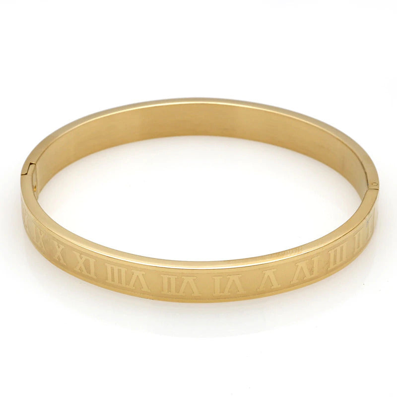 Rose gold roman numeral bracelet on sale