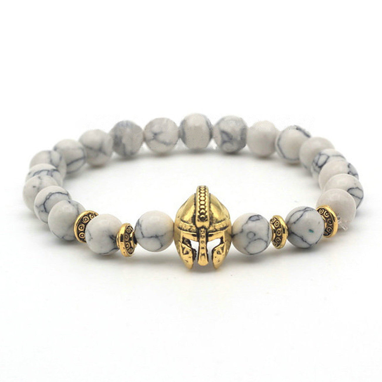 SAMPLE SALE - White Howlite Gemstone Bracelet #8 – DORSYA