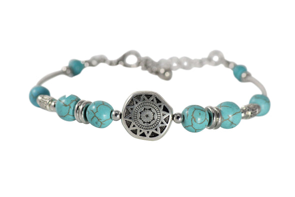 Silver Bangle x Charms